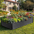 YITAHOME 8x4x1.5 ft Galvanized Raised Garden Bed Kit, Large Metal Planter Box by YITAHOME