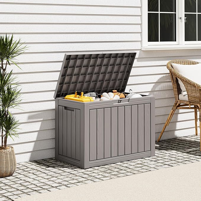 Outdoor Storage Box, Resin Deck Boxes Indoor and outdoor, Waterproof Storage - Image 5