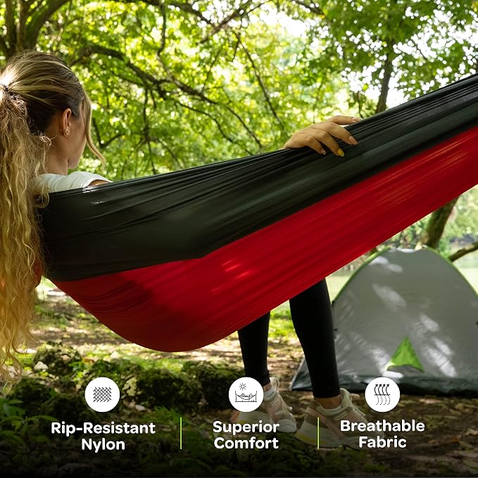 Durable Hammock 500 lb Capacity, Nylon Camping Hammock Chair - Image 6