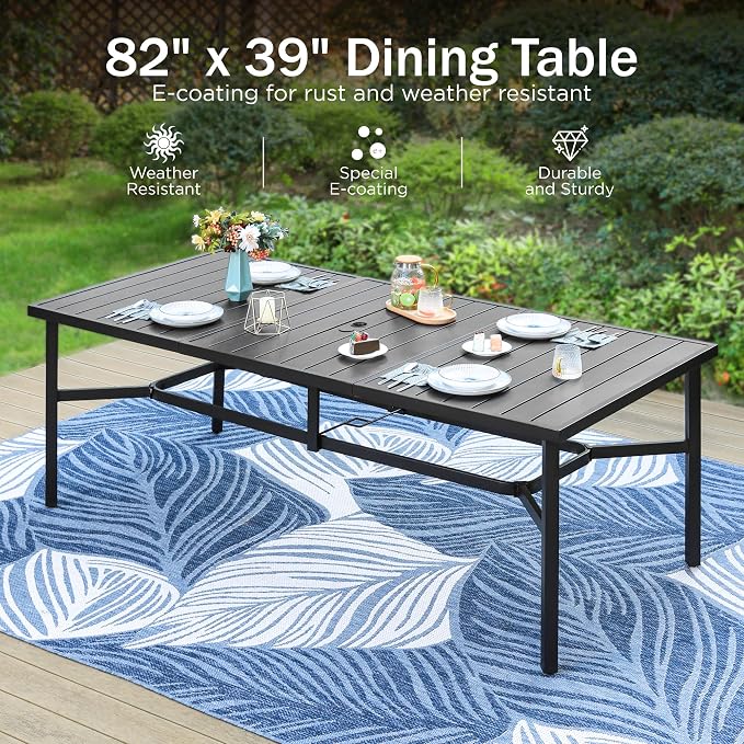 PHI VILLA 9 Pieces Outdoor Dining Set - Image 7