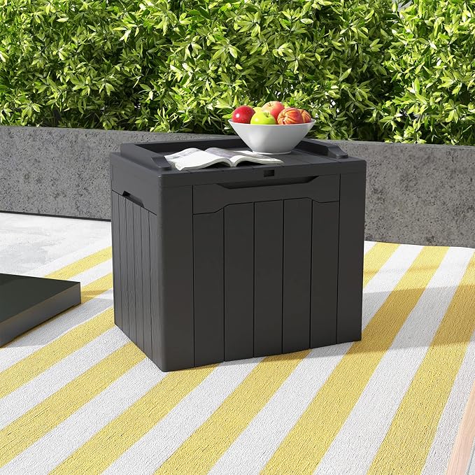 Patiowell 30 Gallon Resin Deck Box, Outdoor Storage Box - Image 2