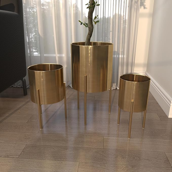 Deco 79 Metal Indoor Outdoor Planter Large Planter Pot - Image 8