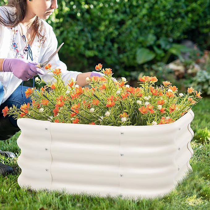 2-Pack 2x1ft Galvanized Raised Garden Bed, Outdoor Planter Bed, Metal Planter - Image 7