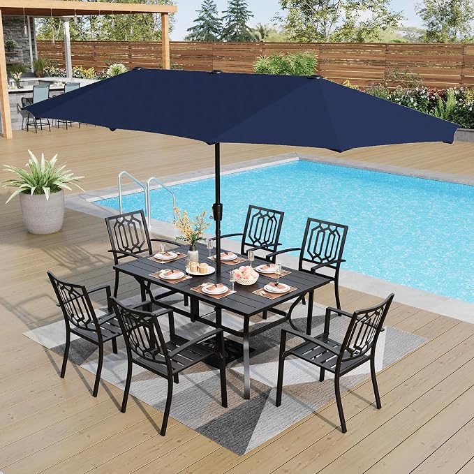 PHI VILLA 7 Piece Outdoor Dining Set - Image 8