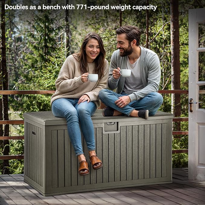 YITAHOME XXL 230 Gallon Large Deck Box, Outdoor Storage - Image 3