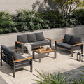 Aoxun Aluminum Outdoor Patio Furniture Set, 7 Seats Outdoor Sectional by Aoxun