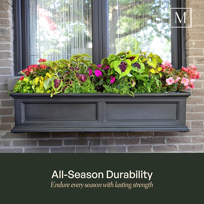 Mayne Fairfield 4-Foot Window Box – Self-Watering, Weather-Resistant Planter - Image 4