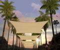 Amgo 14' x 14' x 19.8' Beige Right Triangle Sun Shade Sail UPF50+ Canopy Awning by Amgo