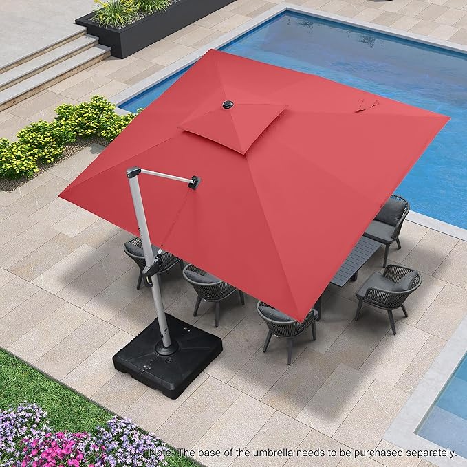 PURPLE LEAF 10' X 12' Patio Umbrella Outdoor Rectangle Umbrella Large - Image 2