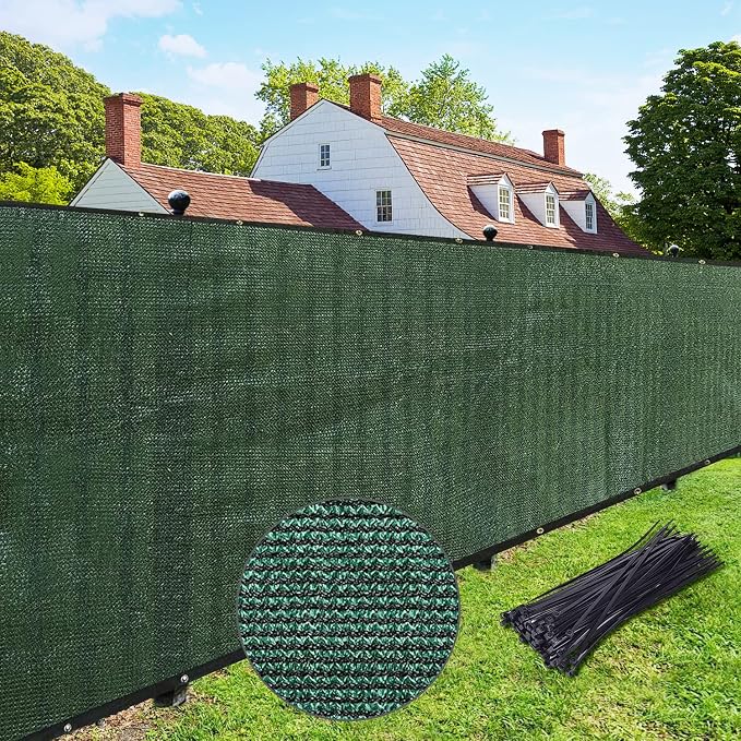 UPGRADE Privacy Fence Screen 3'x62' Dark Green Outdoor 90% Visibility Blockage by UPGRADE