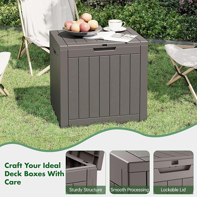 Outdoor Storage Box, Resin Deck Boxes Indoor and outdoor, Waterproof Storage - Image 4
