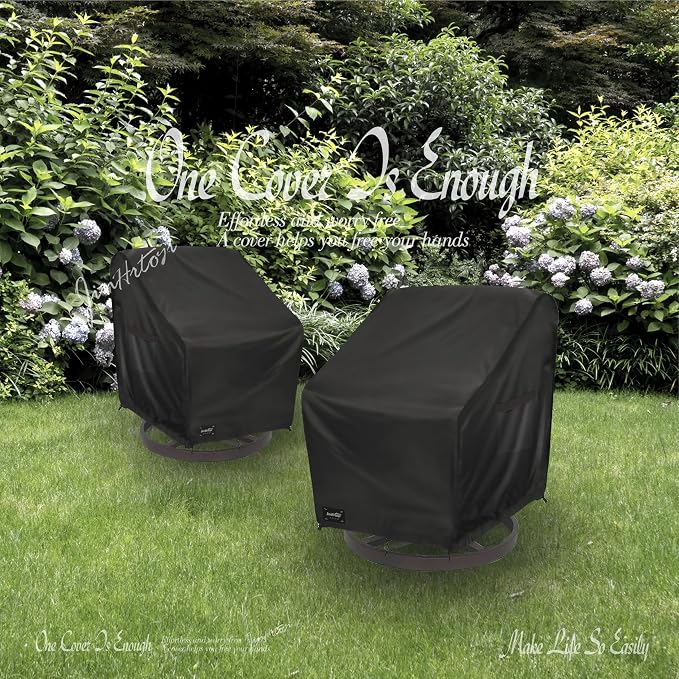 JinHrtoyi Outdoor Chair Covers 2 Pack, 33Wx35Dx36H inches Patio Chair Cover - Image 8