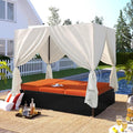 Wicker Metal Outdoor Bed Lounger by Merax