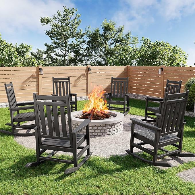HDPE Rocking Chair Outdoor Set of 2 - Image 8