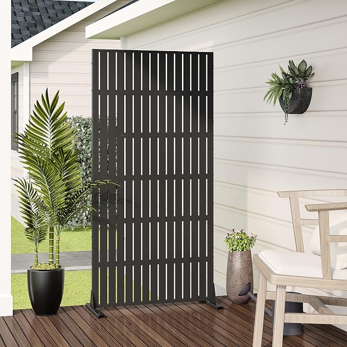 Casaphoria Metal Privacy Screen Outdoor, Fence Black - Image 3