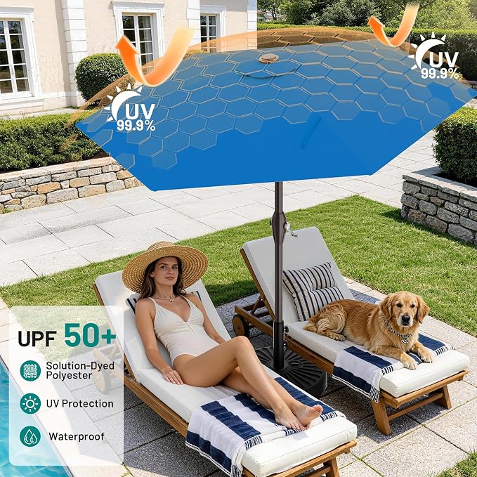 AreShark 7.5FT Patio Umbrella Table Market Umbrella - Image 3