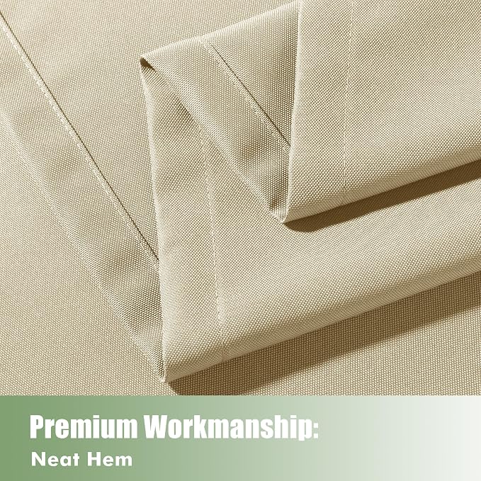 HolidayIdeas Outdoor Curtains for Patio Waterproof, 8 Panels - Image 5