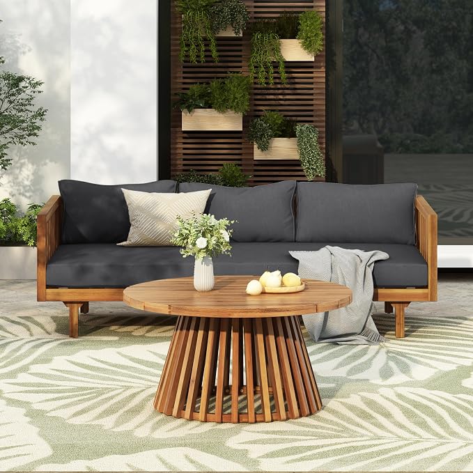 Christopher Knight Home Claremont Patio Sofa and Coffee Table Set, 2 Piece - Image 5