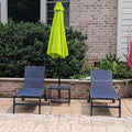 PURPLE LEAF Outdoor Patio Chaise Lounge Set 4 Pieces Pool Lounge Sunbathing by PURPLELEAF