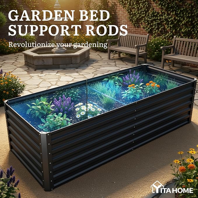 YITAHOME 72x36x24 in Galvanized Raised Garden Bed Kit, Large Metal Planter Box - Image 6