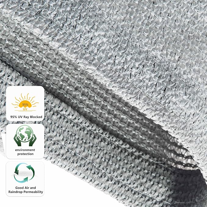 Tronssien Rectangle 16'x16'x23' Sun Shade Sail, 95% UV Blockage Canopy Awning - Image 3