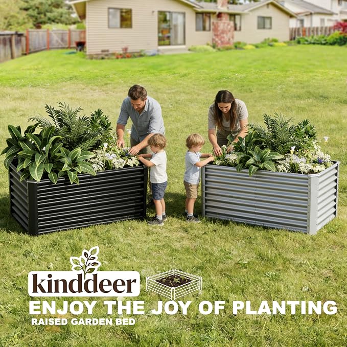 4x2x2ft Raised Garden Bed Kit, Galvanized Planter Garden Boxes Outdoor - Image 5