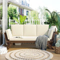 Merax Patio Sofa, Outdoor Adjustable Wooden Daybed, Chaise Lounge by Merax