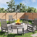 HDPE Rocking Chair Outdoor Set of 4 by Garvee