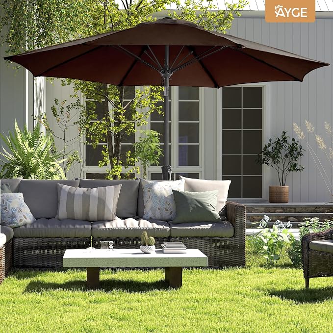 Ayge 9FT Large Outdoor Patio Umbrella Market Table Umbrella-UV Resistant - Image 8
