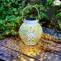 2 Pack Outdoor Solar Hanging Lantern Lights Metal LED Decorative Lamp by ExcMark
