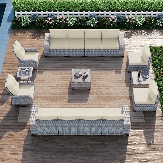 15-Piece Outdoor Patio Furniture Set by MuphyersPatioFurniture