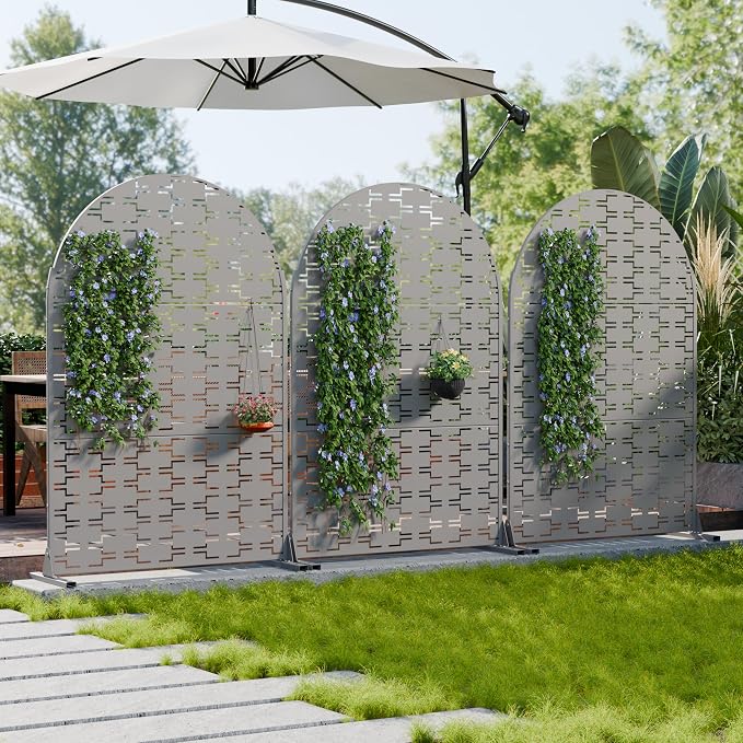 Casaphoria Metal Arched Privacy Screen Outdoor - Image 3