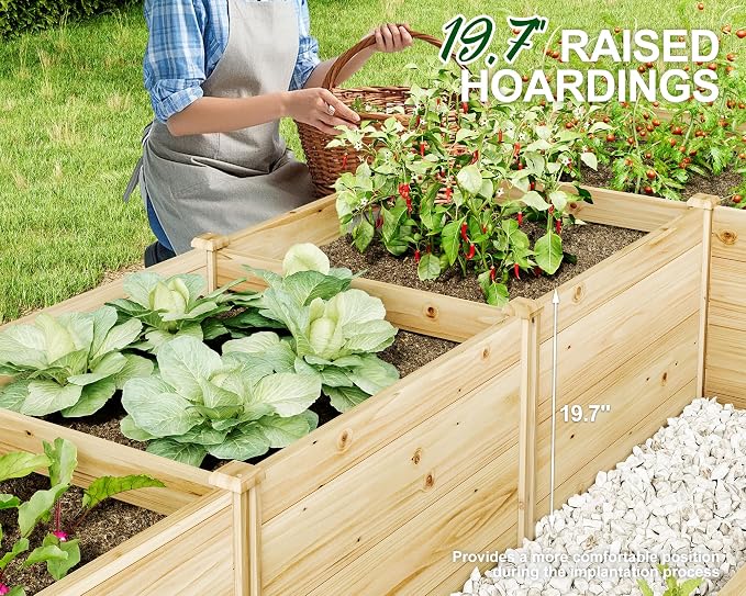 AMERLIFE U-Shaped Raised Garden Bed, 7.5Wx15Dx1.6H Free Combination Outdoor - Image 2