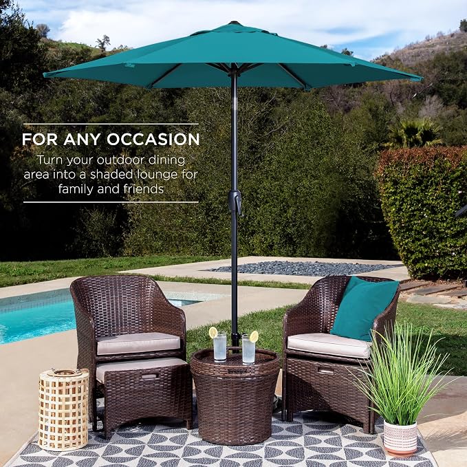 Best Choice Products 7.5ft Heavy-Duty Round Outdoor Market Table Patio Umbrella - Image 3