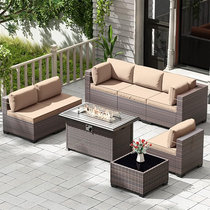Kullavik 8 Pieces Outdoor Patio Furniture Set - Image 2
