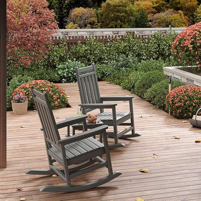 HDPE Rocking Chair Outdoor Set of 4 - Image 7