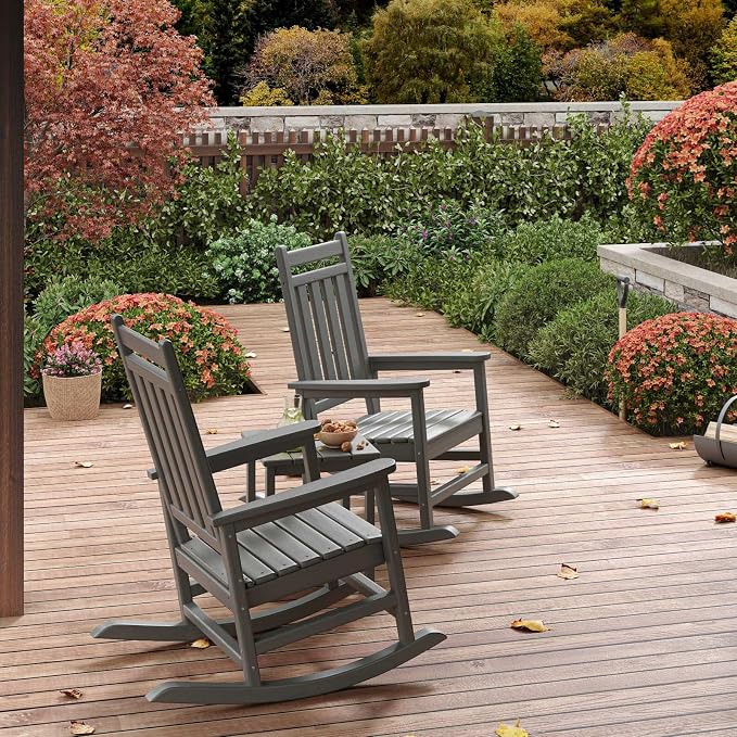 HDPE Rocking Chair Outdoor Set of 2 - Image 7