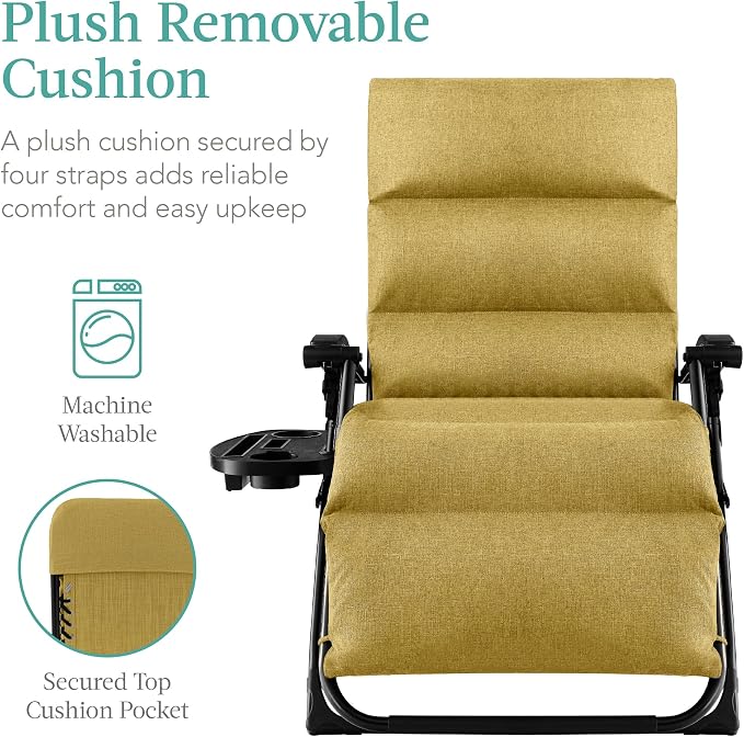 Best Choice Products Oversized Zero Gravity Chair, Folding Outdoor Patio - Image 3
