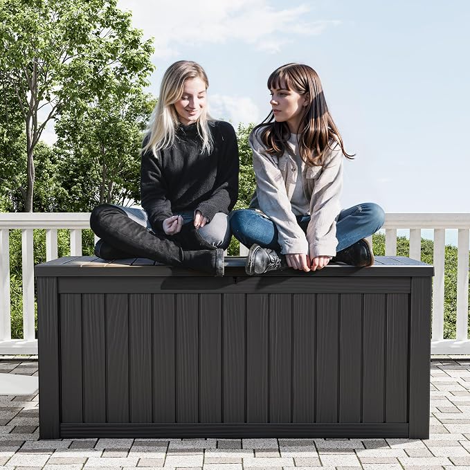 Outdoor Storage Box, Resin Deck Boxes Indoor and outdoor, Waterproof Storage - Image 4