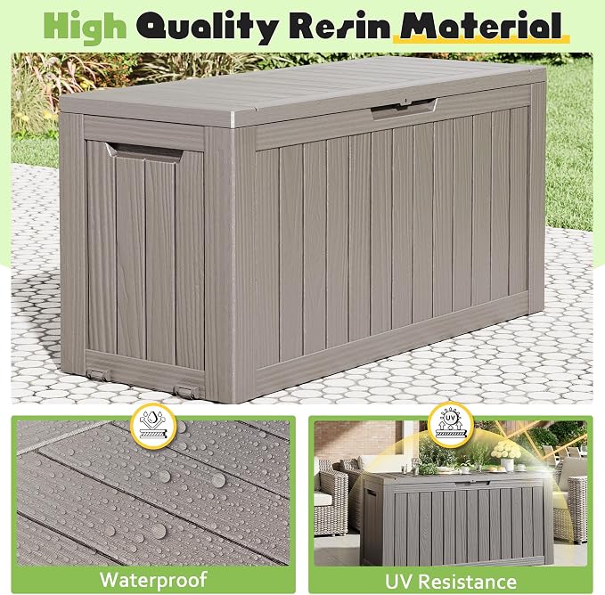 Outdoor Storage Box, Resin Deck Boxes Indoor and outdoor, Waterproof Storage - Image 3