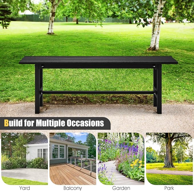Giantex 2-Pack Outdoor Bench Seat - Image 6