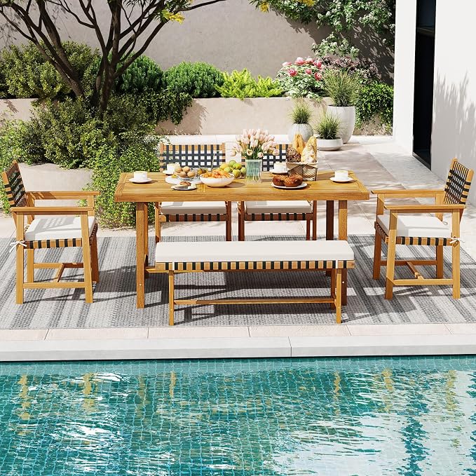 Tangkula 6 Piece Patio Dining Set - Image 3