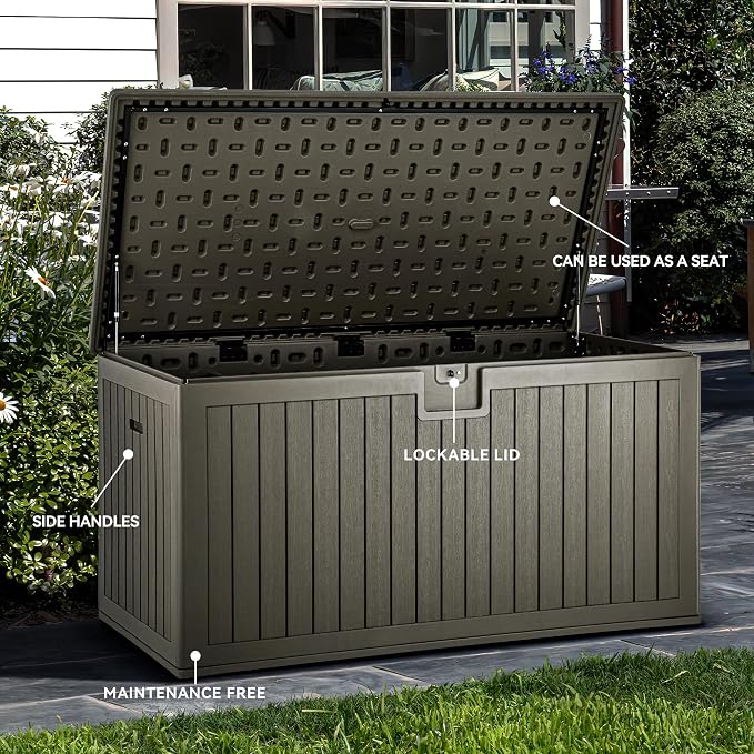 YITAHOME XXL 230 Gallon Large Deck Box, Outdoor Storage - Image 4