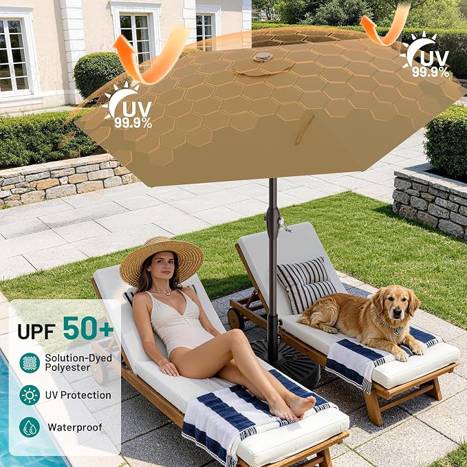 AreShark 7.5FT Patio Umbrella Table Market Umbrella - Image 7