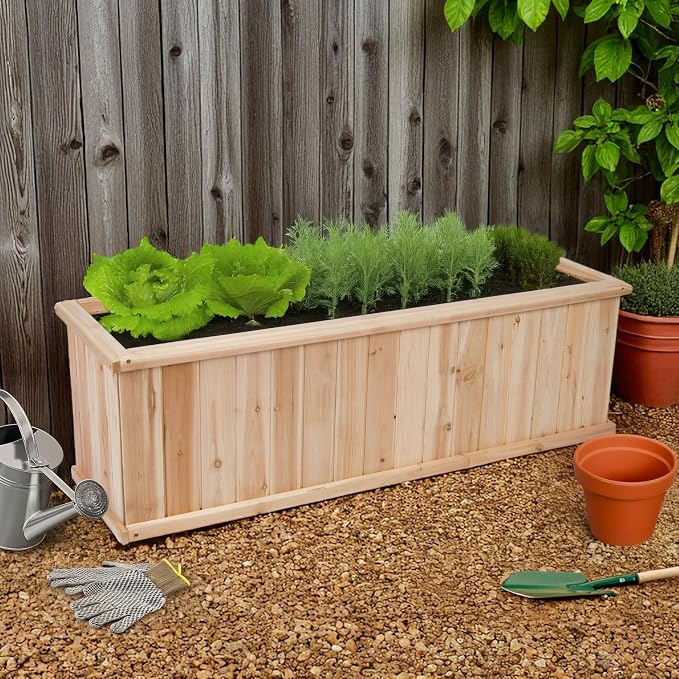 Shine Company Premium Cedar Raised Garden Bed, Planter Box - Image 4