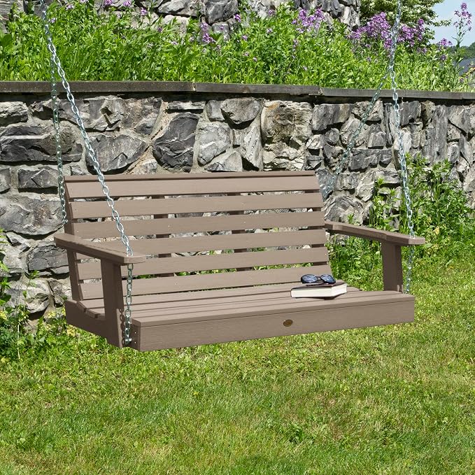 Highwood Weatherly Porch Swing, 4 Feet, Woodland Brown - Image 2