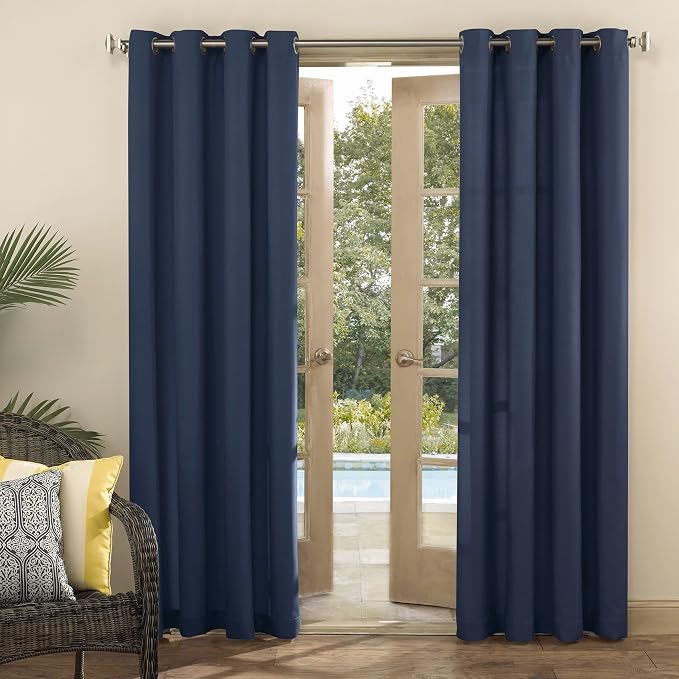 Sun Zero Marina Indoor/Outdoor UV Protectant Energy Efficient Grommet Curtain - Image 5