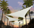 Amgo Custom Size 13' x 13' x 13' White Triangle Sun Shade Sail Order to Make by Amgo