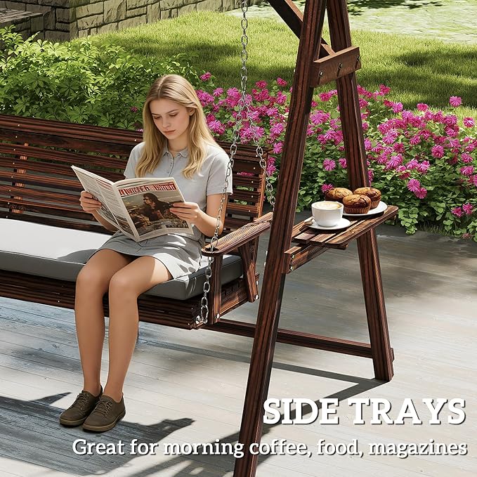 Outsunny 3 Seat Porch Swing - Image 5