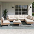 LAUSAINT HOME Outdoor Patio Furniture, 8 Piece Outdoor Sectional Sofa PE Rattan by LAUSAINTHOME